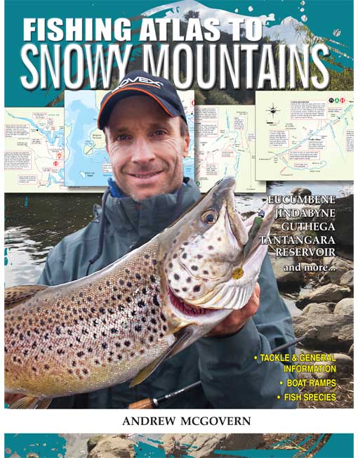 Cover page of Fishing Atlas to Snowy Mountains. 