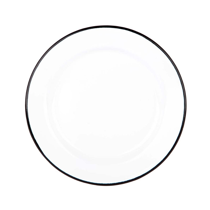 Black / White | Falcon Housewares 20cm Side Plate. Top View.