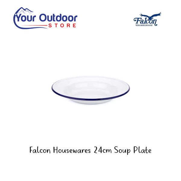 Falcon Houseware 24cm Soup Plate. Hero Image Showing Logos and Title. 