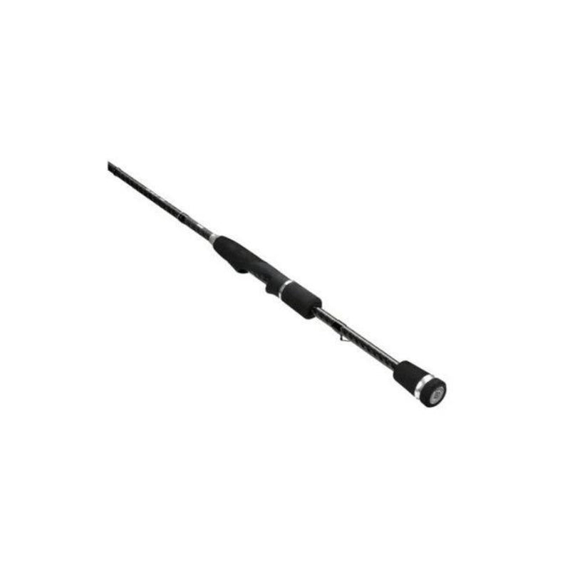 Black | 13 Fishing Fate Medium /Light Spin Rod 8-14lb Image Showing View Of Grip.
