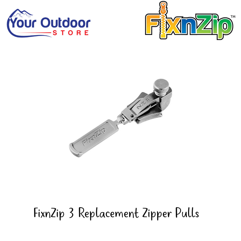 FixnZip 3 Replacement Zipper Pulls | Hero Image Showing All Logos And Titles.