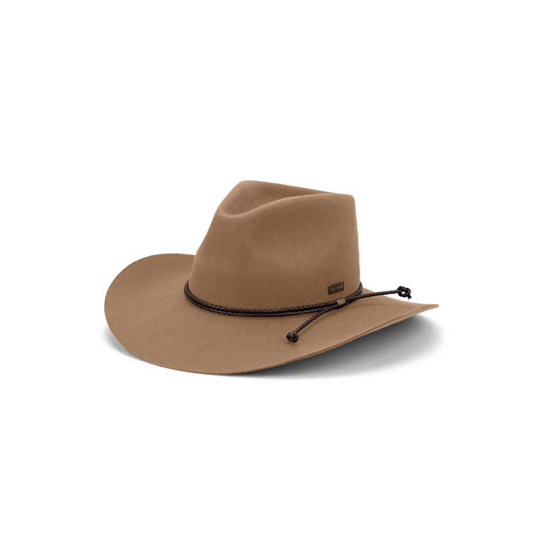 Bran | Flinders Rancher Structured Wool Felt Outback Hat Image Sowing No Logos Or Titles.