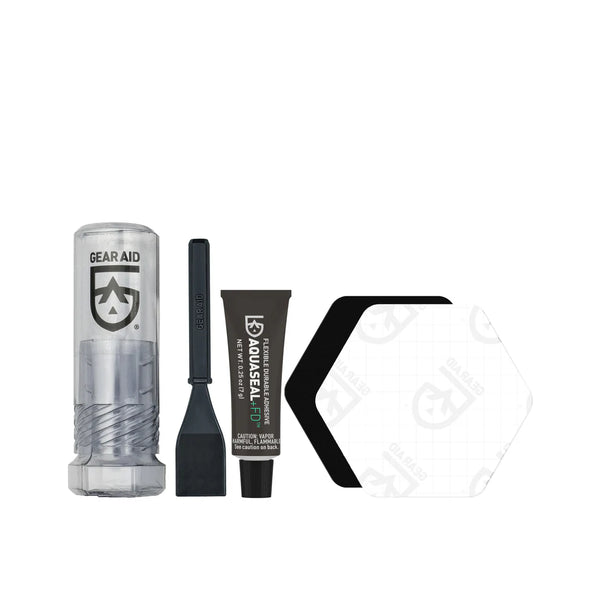Gear Aid Aquaseal Plus HD Repair Kit | Image Showing All Contents Of The Packaging.