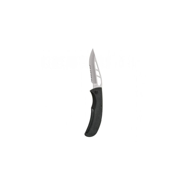 Black | Gerber E-Z Out Skeleton Folding Knife Image Showing Knife Open Standing Straight Up.