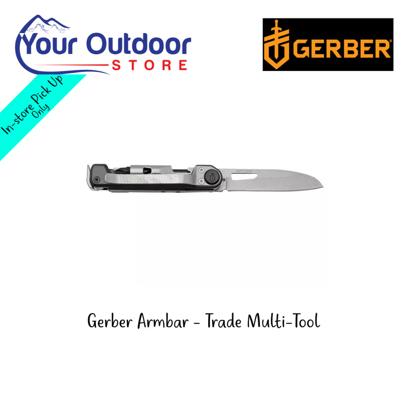 Gerber Armbar Trade Multi-Tool | Hero Image Showing All Logo And Titles.