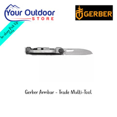 Gerber Armbar Trade Multi-Tool | Hero Image Showing All Logo And Titles.