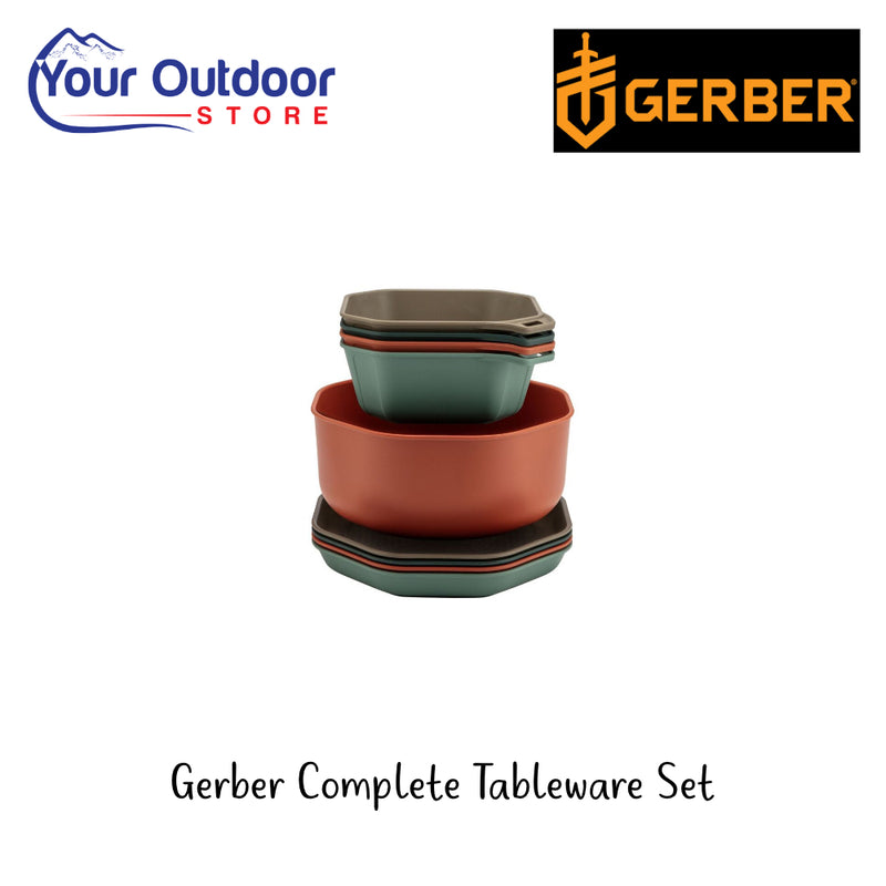 Gerber Complete Tableware Set | Hero Image Showing All Logos And Titles.