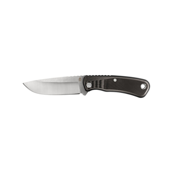 Black | Gerber Downwind Drop Point Fixed Blade, Knife And Sheath | Image Showing Knife Only.