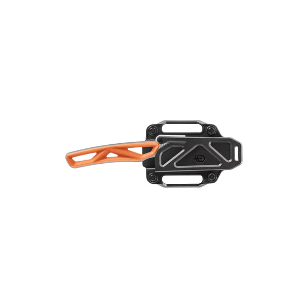 Orange | Gerber Exo-Mod Caper Fixed Blade Knife Image Showing The Knife In The Sheath.
