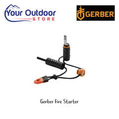 Gerber Fire Starter. Hero Image Showing Logos and Title. 