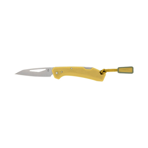 Yellow | Gerber LST Mini Folding Knife Image Showing Blade Out.