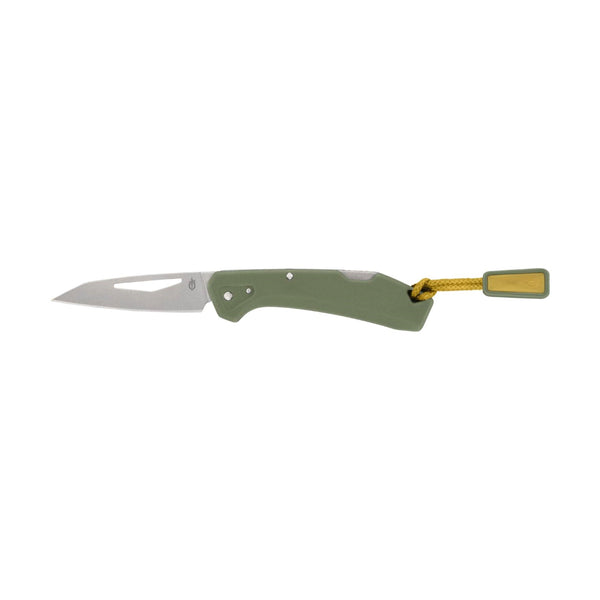 Green | Gerber LST Mini Folding Knife Image Showing Blade Out.