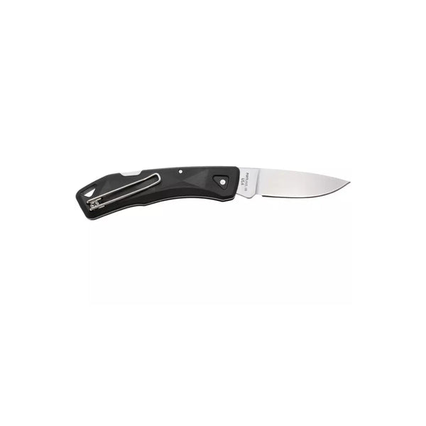 Black | Gerber LST Ultra Clip Folding Knife Image Showing Back View, Blade Open.