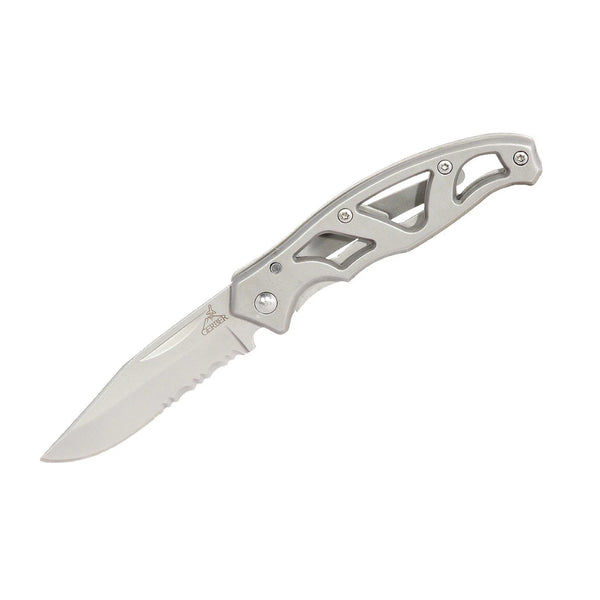 Stainless | Gerber Paraframe Mini Clip Folding Knife Image Showing No Logos Or Titles.