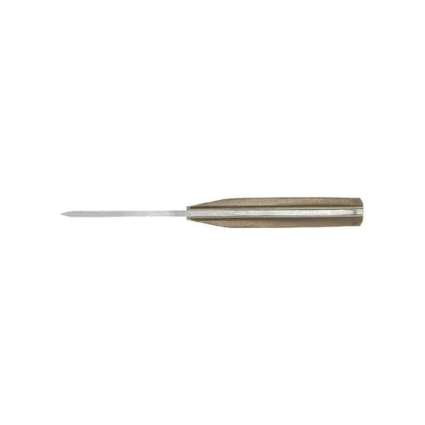 Coyote | Principle Bush Craft Fixed  Blade With Sheath Image Showing Top View Of Knife.