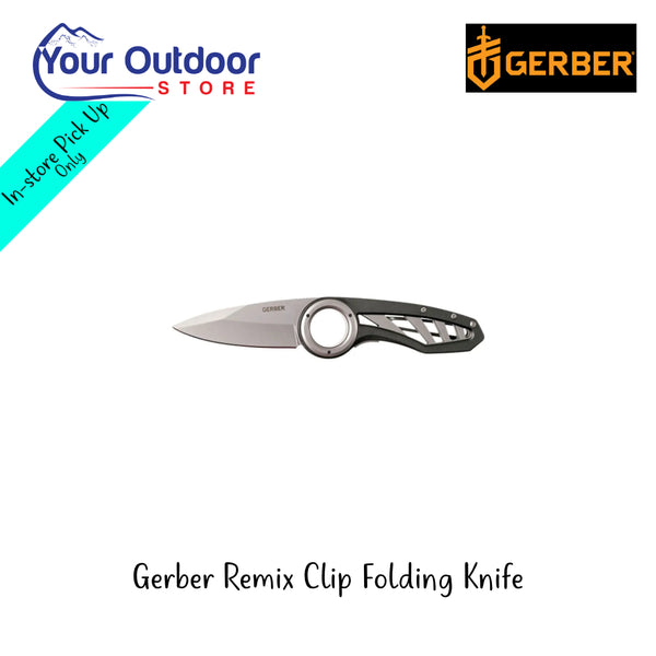 Gerber Remix Clip Folding Knife | Hero Image Showing All Logos And Titles.

