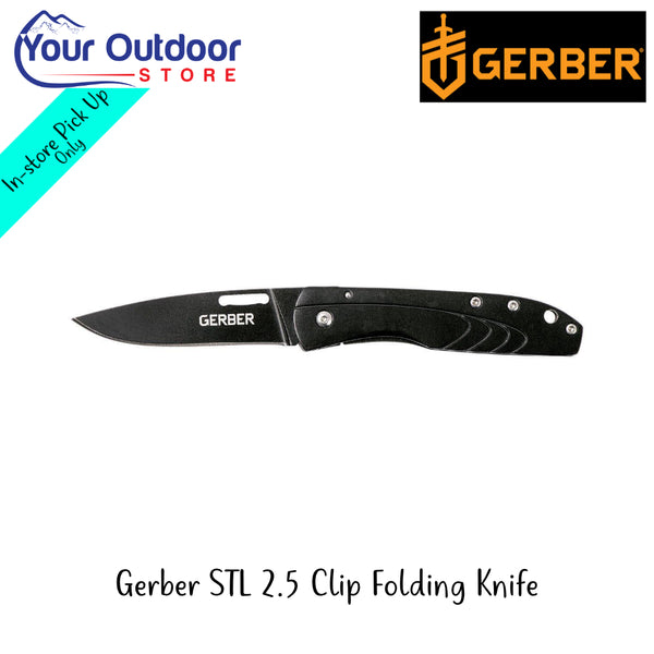 Gerber STL 2.5 Clip Folding Knife | Hero Image Showing All Logos And Titles.