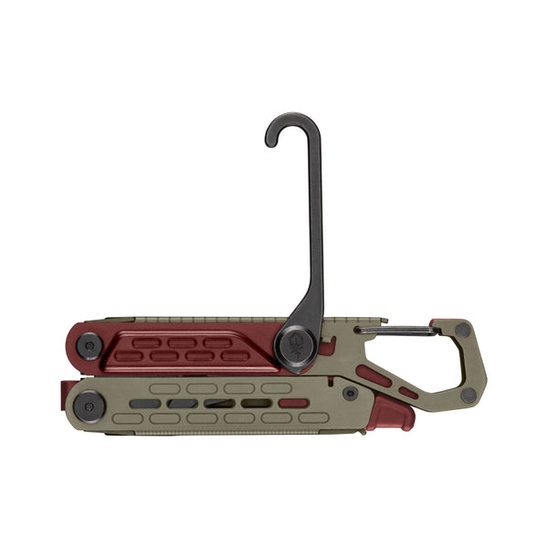 Brown | Gerber Stakeout Strike Camp Multi-Tool Image Showing Tent Peg Puller.