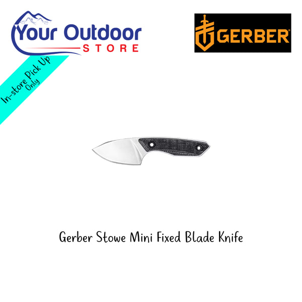 Gerber Stowe Mini Fixed Blade Knife | Hero Image Showing All Logos And Titles.