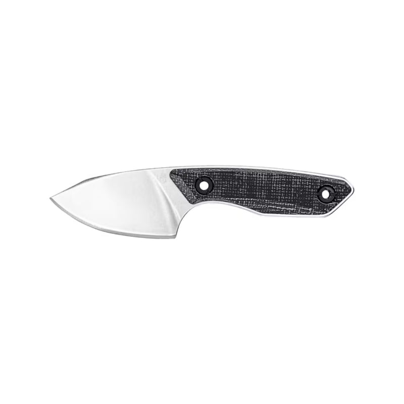 Grey | Gerber Mini Fixed Blade Knife. Side View.