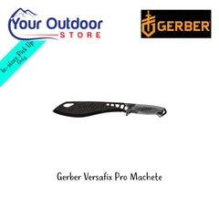 Gerber Versafix Pro Machete  Hero Image Showing All Logos And Titles.