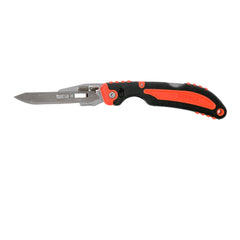 Black / Orange | Gerber Vital Pocket Folding Knife Plus Spare Blades. Side View Showing Blade Placement. 