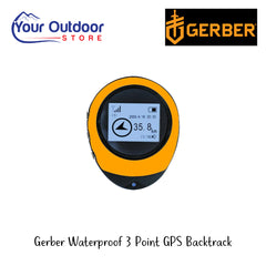 Gerber Waterproof 3 Point GPS Backtrack | Hero Image Showing All Logos And Titles.