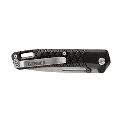 Black | Gerber Zilch Folding Knife. Side View - Closed.