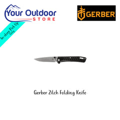 Gerber Zilch Folding Knife | Hero Image Showing All Logos And Titles.