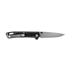 Black | Gerber Zilch Folding Knife. Side View, Showing Pocket Clip.