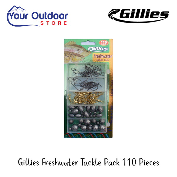 JM Gillies Freshwater Tackle Pack 110 Pieces | Hero Image Showing All Logos And Titles.