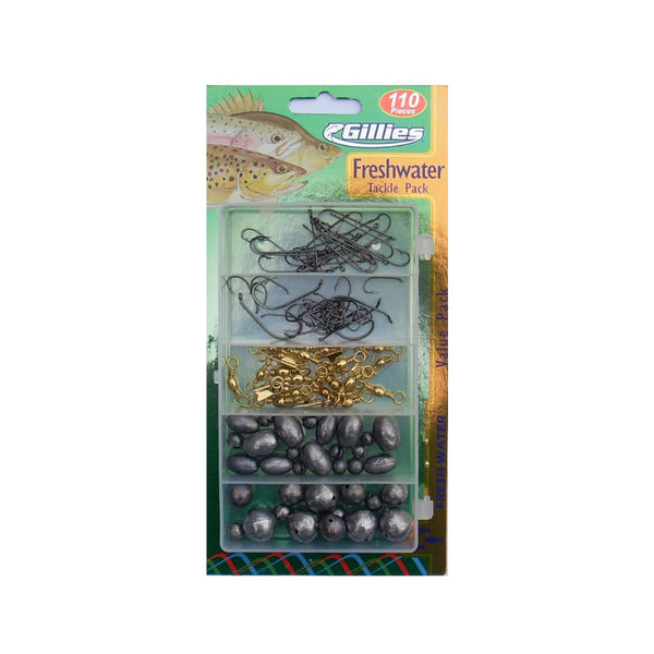 JM Gillies Freshwater Tackle Pack 110 Pieces | Image Showing No Logos or Titles.