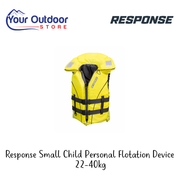 Response Small Child Personal Floatation Device 22-40kgs | Hero Image Showing All Logos And Titles.