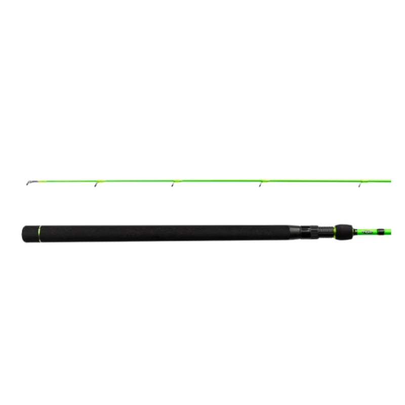 Green | Gomoku Ultra Light Spin Rod 6'6 1-3kgs Image Showing Close Up Of Rod Tip And Handle.