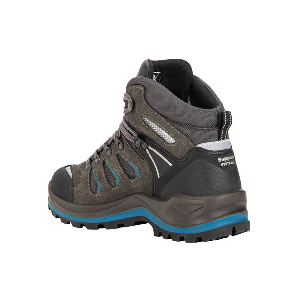 Grey Black Blue | Grisport Flinders Mid WP Image Showing Back View.