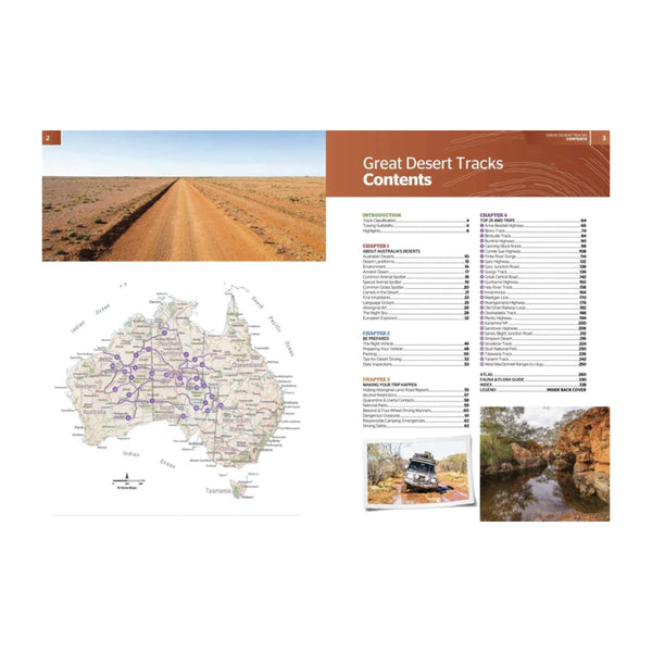 Hema Atlas And Guide Great Desert Tracks | Image Showing Contents Page.