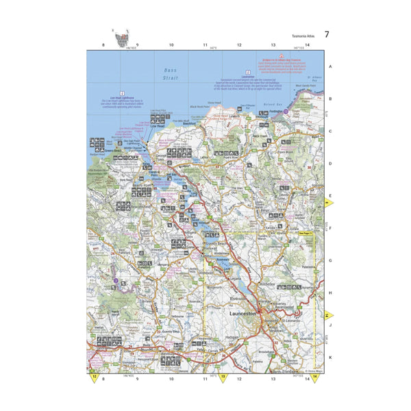 Hema | Atlas and Guide - Tasmania - Informative Maps Showing Camping, Walking, toilets, water etc details. 