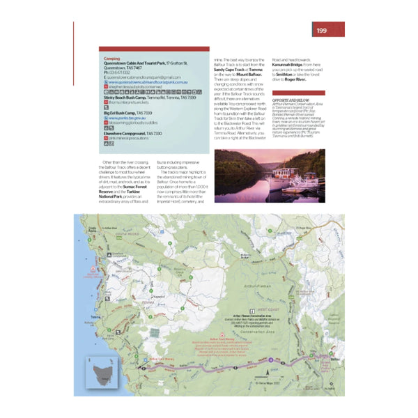 Hema | Atlas and Guide - Tasmania - Showing Informative Maps and Camping Details.