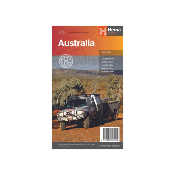 Hema Australian 12th Edition Large Map Image Showing No Logos or Titles.
