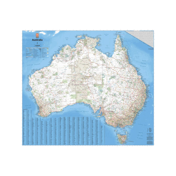 Hema Australian 12th Edition Large Map Image Showing View Of The Map Open.