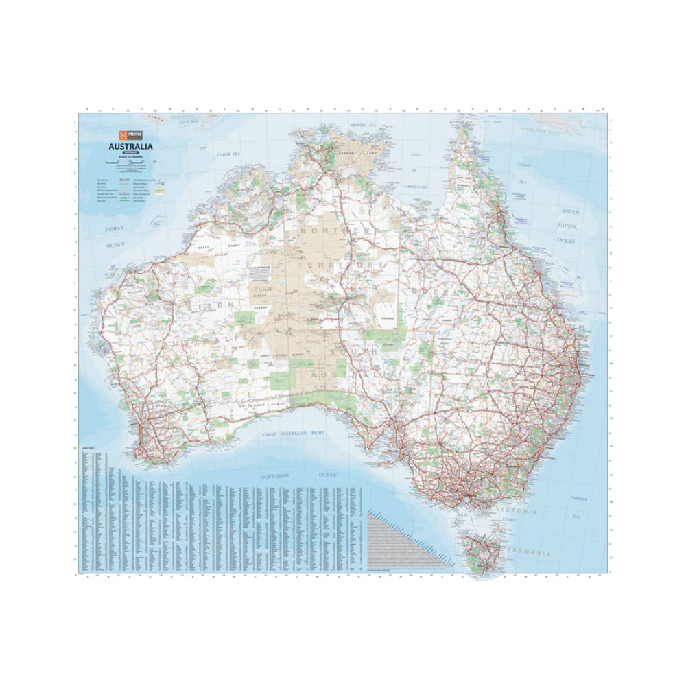 Hema Australian Handy 2 in 1 Laminated Wall Maps | Your Outdoor Store