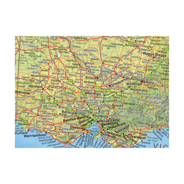 Hema Australian Road & Terrain 2nd Edition | Image Showing Close Up Of Roads.