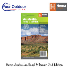 Hema Australian Road & Terrain 2nd Edition | Hero Image Showing All Logos And Titles.