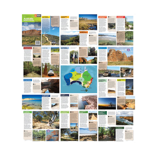Hema Australian Road & Terrain 2nd Edition | Image Showing 4X4 Tracks And Land Mark Facts.