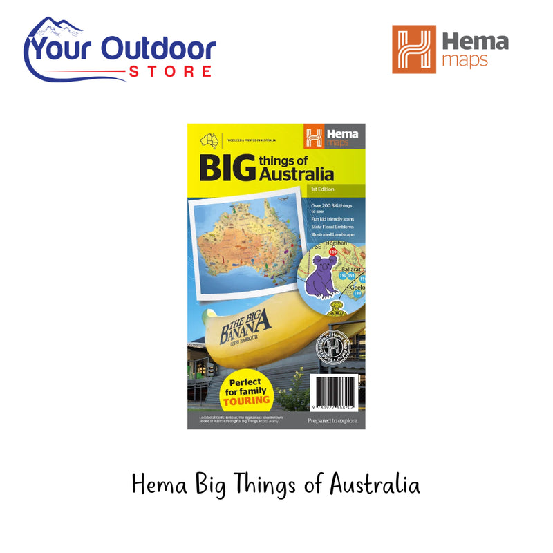 Hema Big Things of Australia. Hero Image Showing Logos and Title. 