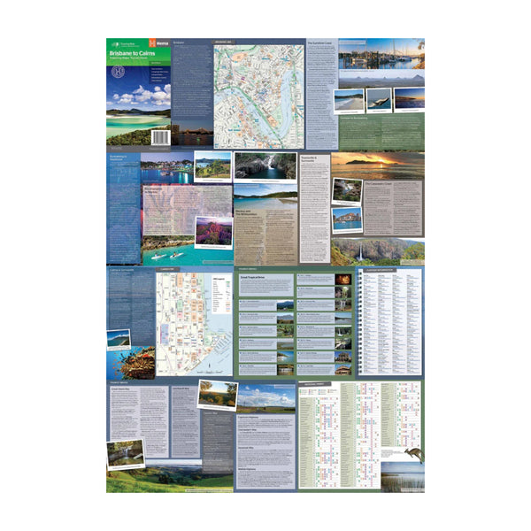 Hema Brisbane To Cairns Featuring Major Tourist Drives Touring Map | Image Showing Information On Touring Routes.