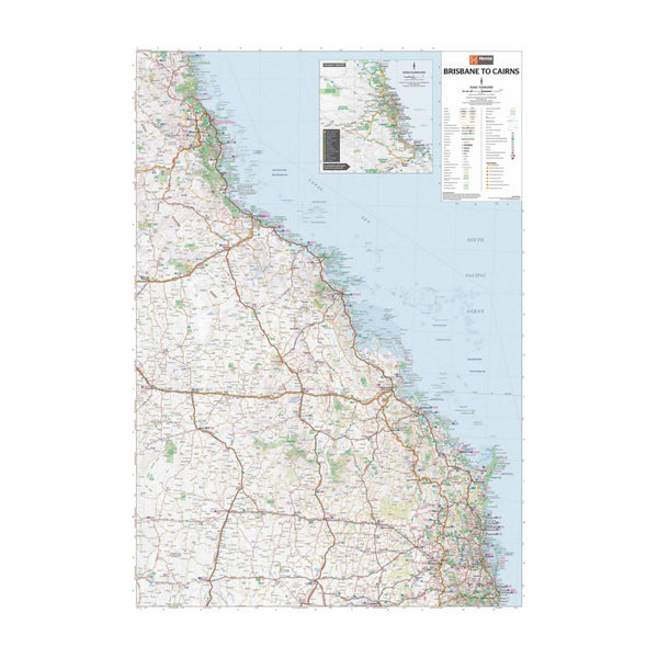 Hema Brisbane To Cairns Featuring Major Tourist Drives Touring Map | Image Showing Map View.