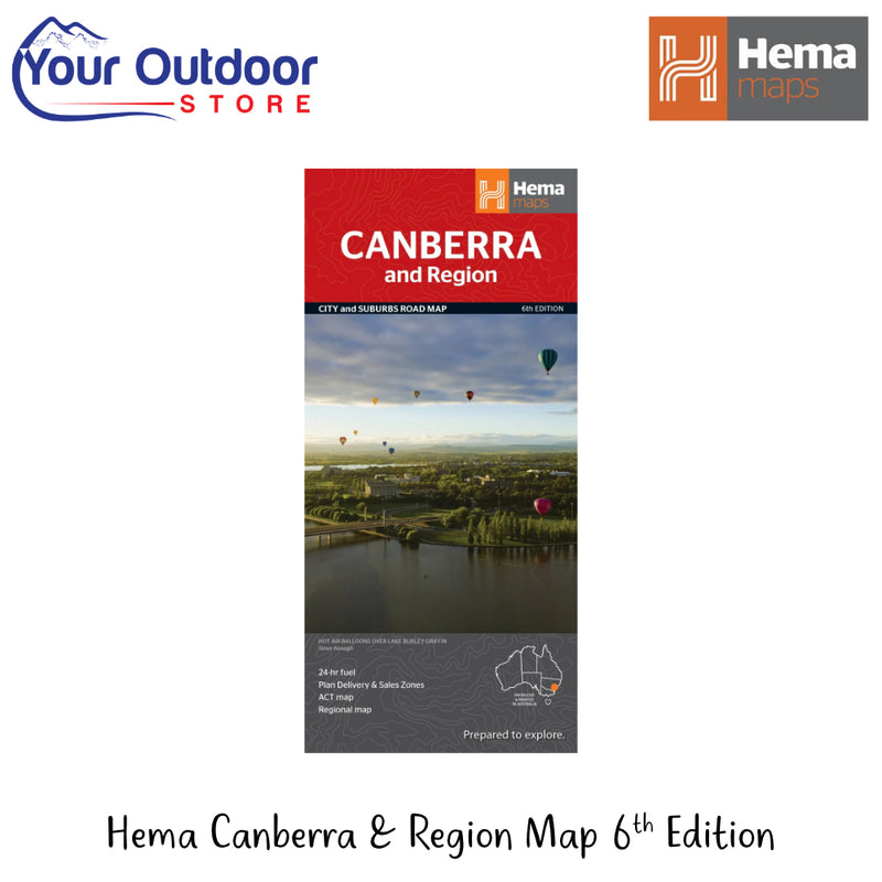 Hema Canberra And Region Map 6th Edition | Hero Image Showing Logos And Titles.