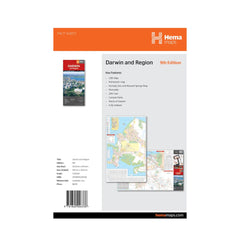 Hema City Map Darwin And Region 9th Edition | Image Showing Back Cover And Information About The Map.