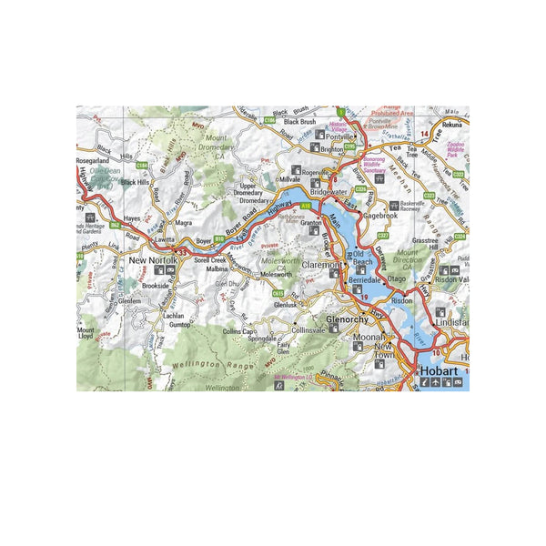 Hema City Map Hobart And Region 1st Edition | Image Showing Close Up Of NewNorfolk Area.